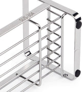Kitchen Sink Sponge Holder, 304 Stainless Steel Kitchen Soap Dispenser Caddy Organizer, Countertop Soap Dish Rack Drainer with Removable Drain Tray, not Including Dispenser and Brush