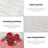 100Pcs Cake Slice Containers,Pie Slice Containers for 6”-8” Diameter Cake or Pie Slices,Individual Cheesecake Containers,Plastic Boxes for Take Out Packaging, Bakery and Cafe Cake Carriers