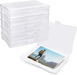 6Pcs Photo Storage Containers,Photo Storage Craft Keeper,4" x 6" Photo Storage Boxes,Plastic Photo Case for Cards,Stamps,Pictures,Photos,Scrapbooking (6)