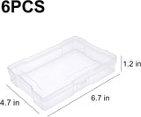6Pcs Photo Storage Containers,Photo Storage Craft Keeper,4" x 6" Photo Storage Boxes,Plastic Photo Case for Cards,Stamps,Pictures,Photos,Scrapbooking (6)