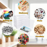 6Pcs Photo Storage Containers,Photo Storage Craft Keeper,4" x 6" Photo Storage Boxes,Plastic Photo Case for Cards,Stamps,Pictures,Photos,Scrapbooking (6)