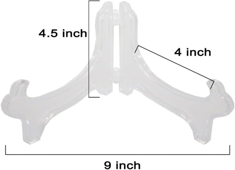 Display Stand Easel Bowl Stand for Display Large Deep Bowls, Platters and Deep Dishes Clear