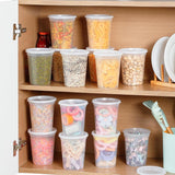 20 Sets 32 oz Plastic Deli Food Containers With Lids, Airtight Food Storage Containers, Freezer/Dishwasher/Microwave Safe, Soup Containers For Takeout Meal Prep Storage