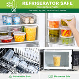 20 Sets Plastic Deli Food Containers With Lids 16oz, 32oz Variety Pack, Airtight Food Storage Containers, Freezer/Dishwasher/Microwave Safe, Soup Containers For Takeout Meal Prep Storage