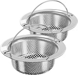 Kitchen Sink Strainer, Stainless Steel Sink Drain Strainer, Dishwasher Safe, 2 Pack