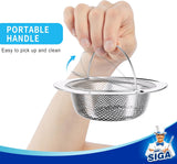 Kitchen Sink Strainer, Stainless Steel Sink Drain Strainer, Dishwasher Safe, 2 Pack