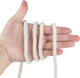 1/3 Inch Nautical Cotton Rope Crafts, 8mm x 65Feet Clothes line Rope for Outdoor,3 Ply White Rope Cord Unbleached Rope, Macrame Cord Rope for Clothesline, Baskets, Hangings Pots, Pet, Toys