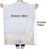 Extra Large Mesh Laundry Bags, 2 Pack 43 x 35 inch Jumbo Delicates Bag for Washing Machine, Large Mesh Bags for Delicates, Coats, Blankets, Bedding, Toys, Pet Items