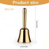 Dinner Bell, Super Loud Solid Brass Call Bells with Metal Handle, 3.9" Small Ring Handbell for Wedding, Classroom, Meditation, Animal Training, Teaching and Seniors Bedside (Gold)