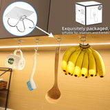 10-Pack All-Purpose Large Adhesive Hooks for Hanging, Banana Hook, Heavy Duty Adhesive Hooks 37 lb(Max), Sticky Wall Hook fit Home, Bathroom, Kitchen, Office and Outdoor