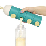 Formula Dispenser On The Go, 4 Layers Stackable Formula Container to Go, Non-Spill Portable Milk Powder Baby & Kids Snack Container, Green