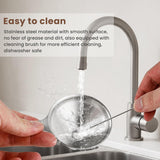 Kitchen Funnel, Stainless Steel Mini Funnel, Set of 3, Perfect for Transferring Liquids, Oils, Powders, Spices, with Round Ring and Cleaning Brush