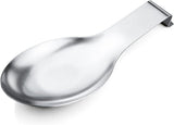 1 PCS Stainless Steel Spoon Rest, Spoon Holder for Stove Top, Utensil Spoon Rest Holder, kitchen utensils Holder for Ladles, Spatula, Cooking Utensils or Kitchen Tools (Silver)