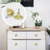 4 Pack Cabinet Knobs Zinc Alloy Solid Kitchen Cabinet Pulls Brushed Gold Drawer Knobs Dresser Cabinet Handles (37 mm)