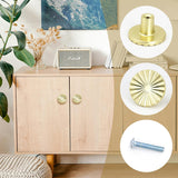 4 Pack Cabinet Knobs Zinc Alloy Solid Kitchen Cabinet Pulls Brushed Gold Drawer Knobs Dresser Cabinet Handles (37 mm)