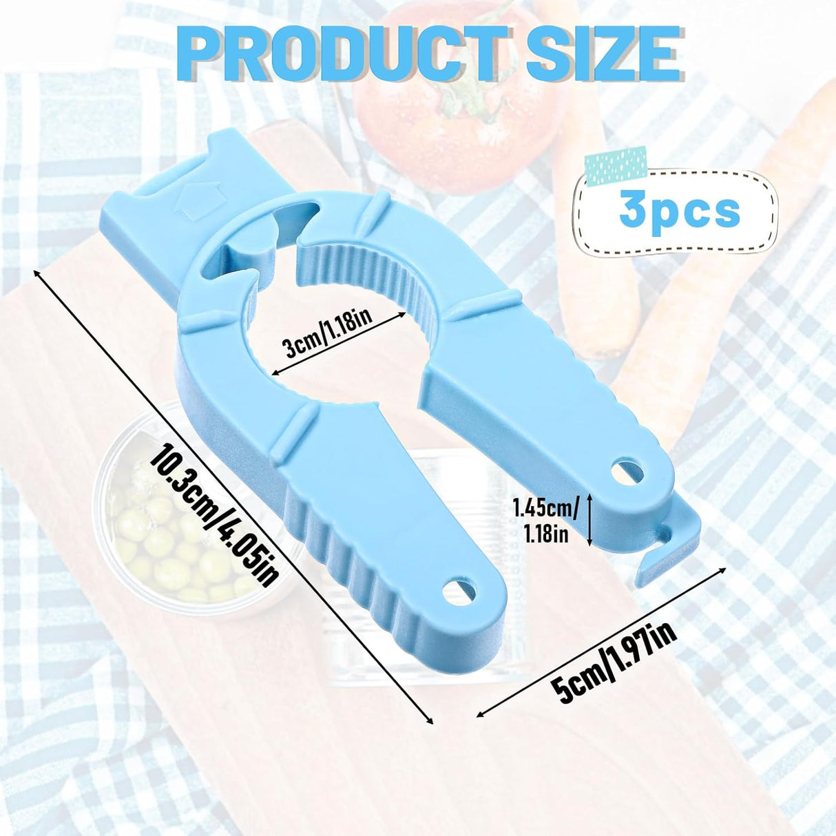 3-Piece Multifunctional Can Opener Set - Kitchen Helper for Effortless Opening & Nail Protection