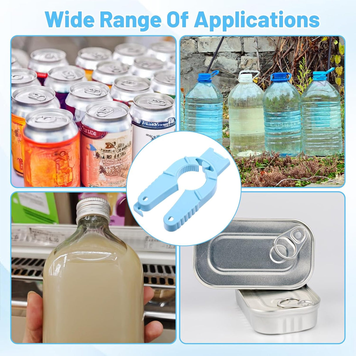 3-Piece Multifunctional Can Opener Set - Kitchen Helper for Effortless Opening & Nail Protection