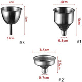 Stainless Steel Mini Funnel for Perfume & Essential Oils - Kitchen & Hobby Use - Silver - 1 Piece