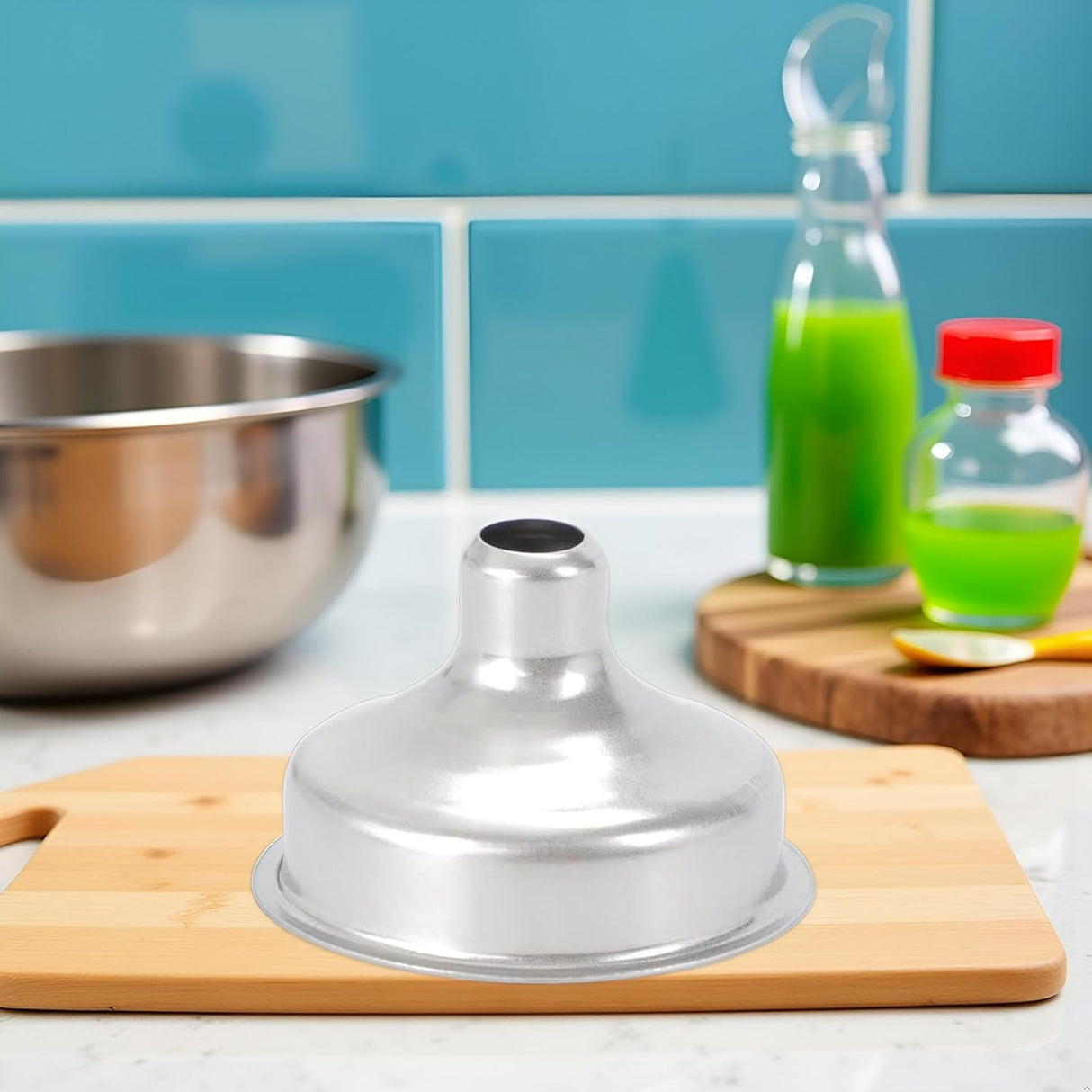 Stainless Steel Mini Funnel for Perfume & Essential Oils - Kitchen & Hobby Use - Silver - 1 Piece