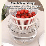 Multifunctional Salad Spinner with Colander Fast Drying Collapsible Vegetable Fruit Kitchen Tool