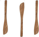 3-Piece Teak Kitchen Utensil Set Safe for Non-Stick Pans Heat Resistant Cooking Tools
