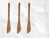 3-Piece Teak Kitchen Utensil Set Safe for Non-Stick Pans Heat Resistant Cooking Tools