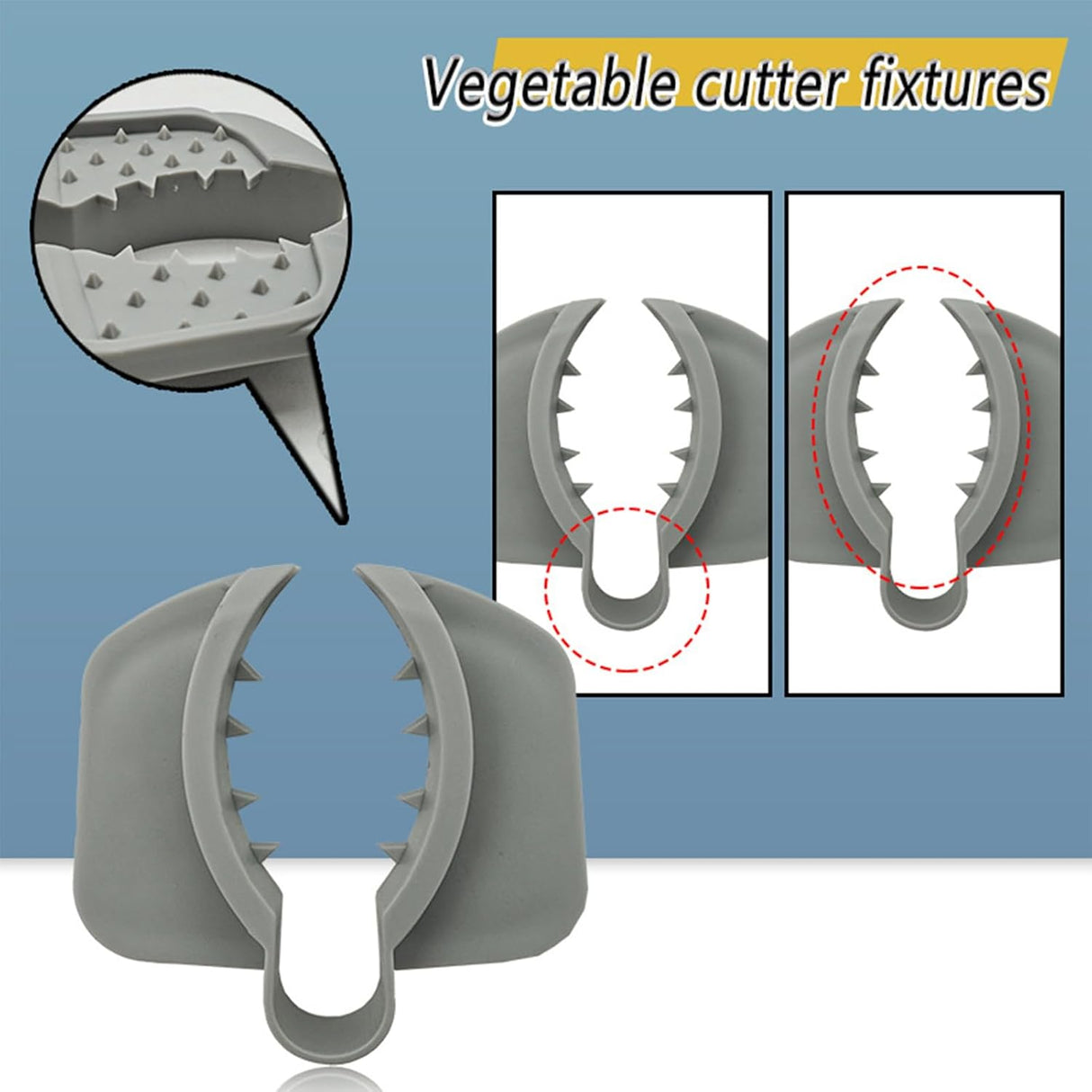 1 Piece Grey Anti-Slip Vegetable Cutter Safety Gloves - Ergonomic Kitchen Protection for Durable Food Preparation