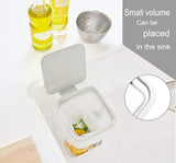 White Kitchen Bedroom Trash Can Rack - 1 Piece Waste Bin Holder for Home Kitchen Use