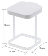White Kitchen Bedroom Trash Can Rack - 1 Piece Waste Bin Holder for Home Kitchen Use
