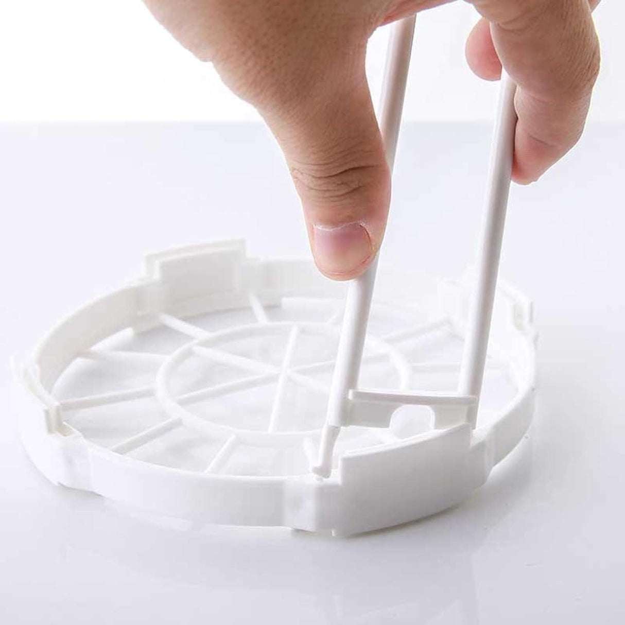 White Plastic Dish Drainer Rack for Kitchen Storage and Drying Tableware