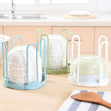 White Plastic Dish Drainer Rack for Kitchen Storage and Drying Tableware