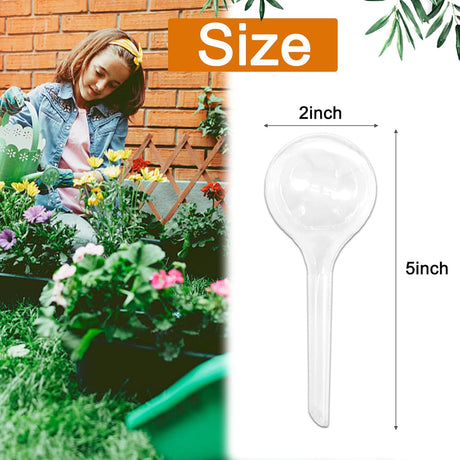 8 Pack Self Watering Balls Transparent Automatic Plant Waterer for Indoor Outdoor Flower Pots Plastic Self Watering Device