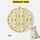 Slow Feeder Bowl for Cats and Dogs Yellow Anti-Choking Educational Pet Toy BPA-Free Silicone Bowl for Fast Eaters