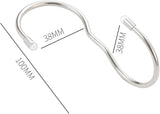 10 Black Stainless Steel Hooks for Kitchen Bathroom Garage