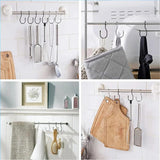10 Black Stainless Steel Hooks for Kitchen Bathroom Garage