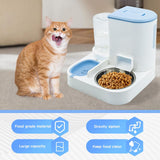 Automatic Pet Feeder and Water Bowl for Dogs and Cats - Blue