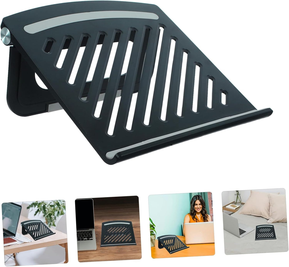 Adjustable Laptop Stand 24x24x4cm Multi-Use Tablet Holder Portable Ergonomic Desk Stand Pink