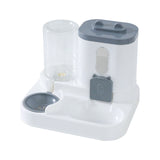 Automatic Pet Feeder 2-in-1 Bowl for Cats and Small Dogs Grey 1 Piece