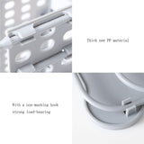 Collapsible Laundry Hamper - Foldable Space-Saving Design - Ideal for Bathroom & Small Spaces - Includes Self-Adhesive Hook - Grey - Set of 1