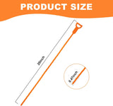 4 Pack Orange Drain Unblocker Flexible Reusable Hooks for Kitchen Bathroom Toilet Sink
