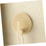 Self-Adhesive Wall Hooks 4 Pack Striped Design Beige for Bathroom Kitchen Bedroom