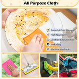 Microfiber Cleaning Cloth, 50 Pack Cleaning Rags& White Microfiber Cleaning Cloth, Pack of 50, 16"X12" Cleaning Rags for Housekeeping and Kitchen