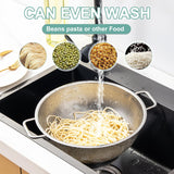 Colander Stainless Steel 3-Quart, Kitchen Strainer for Pasta, Fruits Vegetables, Dishwasher Safe