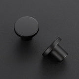 25 Pack Matte Black Round Cabinet Knobs Solid Dresser Knobs Drawer Pulls Black Cupboard Knobs for Modern Kitchen Cabinet Hardware