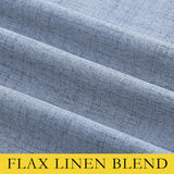 Stone Blue Vintage Linen 100% Blackout Curtains for Living Room,Thermal Insulated Curtains 63" Long,Noise Reducing Window Treatment Drapes for Hall Room,52" Wide Per Panel,Set of 2