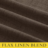 Coffee Vintage Linen 100% Blackout Curtains for Living Room, Thermal Insulated Curtains 95“ Long, Noise Reducing Window Treatment Drapes for Home Office, 62" Wide Per Panel, Set of 2