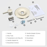 Shower and Tub Trim Kit, Compatible with Moen Posi-Temp Valve, Brushed Nickel