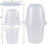 36 Set Nursery Pots with Humidity Dome, Clear Nursery Pots for Plants, Seed Starting Pots with Drainage Holes & Plant Labels for Vegetables Flowers Garden Plants
