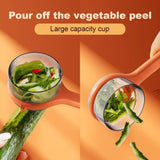 Kitchen Special Fruit Peeler with Box Storage, 2026 New Double-Sided Stainless Steel Multi-Function Peelers, Upgrade Vegetable Peeler with Catcher Peeler with Storage Bucket (Green)