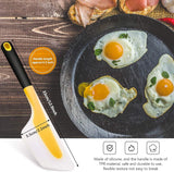 2 Pieces Omelette Spatula Kitchen Turner Silicone Flip and Fold Omelette Turner for Kitchen Omelet Pancake Crepes(Red and Yellow)